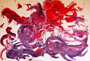 Rote und violette Wellen