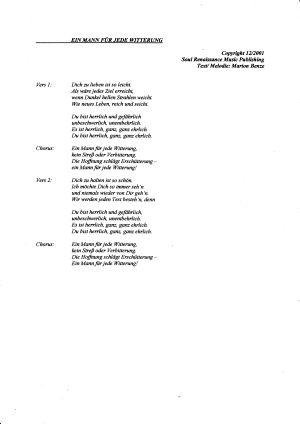 Marion C. Benz - Ein Mann für jede Witterung