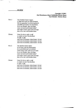 Marion C. Benz - So süss