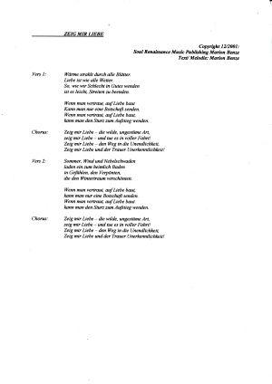 Marion C. Benz - Zeig mir Liebe
